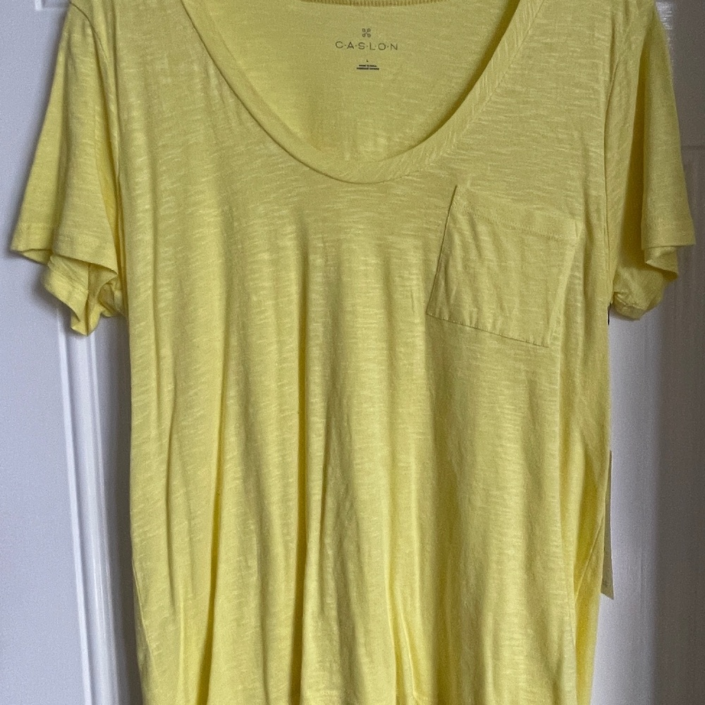 Caslon from Nordstrom classic fit t-shirt yellow NWT